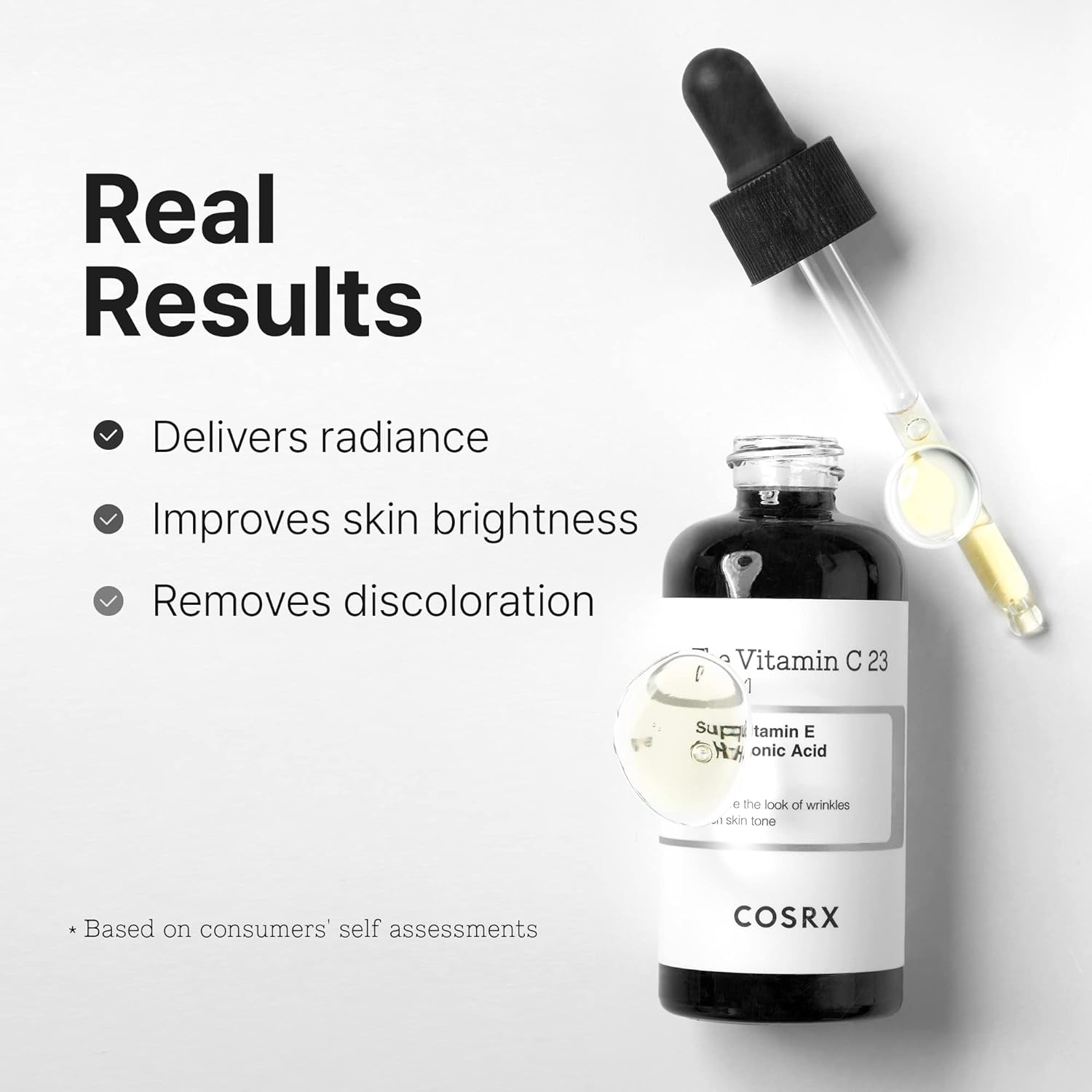 Cosrx Pure Vitamin C 23% Serum With Vitamin E & Hyaluronic Acid, Brightening & Hydrating Facial Serum For Fine Lines, Uneven Skin Tone & Dull Skin, 0.7Oz/20G, Korean Skin Care : Beauty & Personal Care