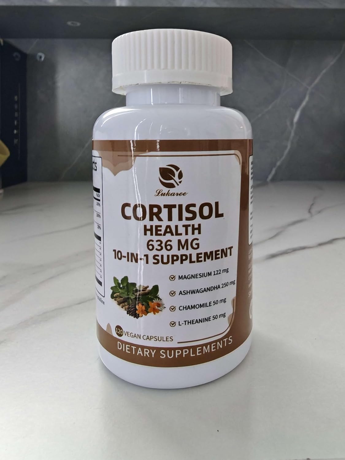 10-In-1 Cortisol Supplements With Magnesium, Ashwagandha, Chamomile, L-Theanine, Phosphatidylserine, St. John'S Wort, Rhodiola, Vitamin C & D3, For Women Men, 240 Vegan Capsules For 4 Month, Non-Gmo : Health & Household