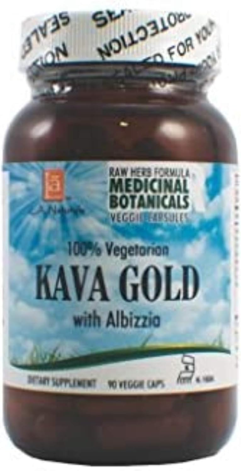 L A NATURALS Kava Gold Raw Formula 90 Vgc, 0.02 Pound : Health & Household