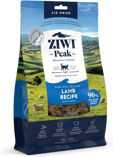 ZIWI Peak Air-Dried Cat Food – All Natural, High Protein, Grain Free & Limited Ingredient with Superfoods (Lamb), 14 Ounce (Pack of 1)