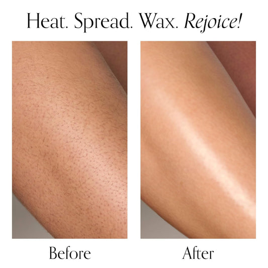 Bliss Poetic Waxing At Home Wax Kit - 5.3 Fl Oz - Microwavable Stripless Wax Hair Removal Kit - Fragrance Free - Safe For All Skin Types - 6 Pc Set