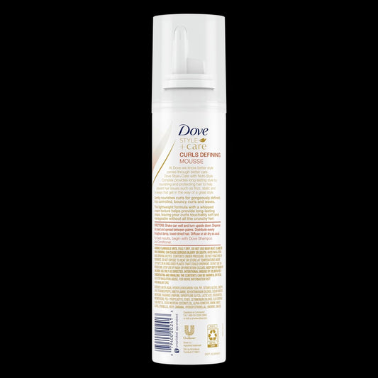 Dove Style+Care Curls Defining Mousse, Soft Hold 7 Oz