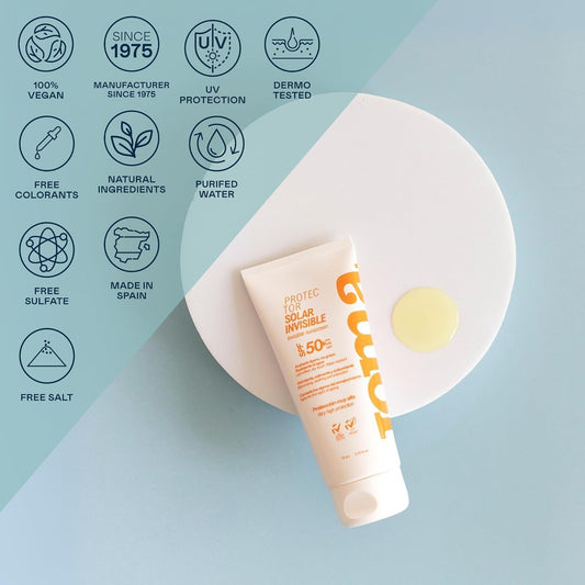Valquer Invisible Facial Sun Serum Spf 50+ For Athletes. Antioxidant And Anti-Aging Protection. Deep Hydration And Water Resistance - 75 Ml
