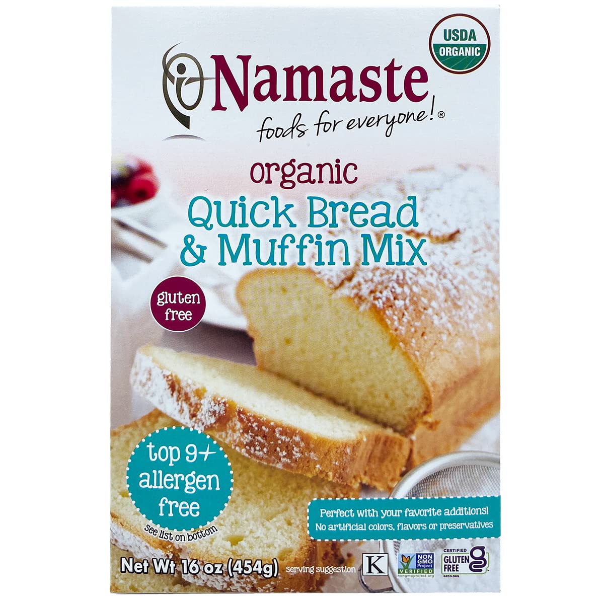 Namaste Foods Organic Gluten Free Quick Bread & Muffin Mix, 16 Ounce – Allergen Free