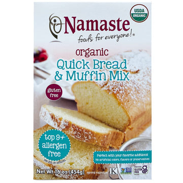 Namaste Foods Organic Gluten Free Quick Bread & Muffin Mix, 16 Ounce – Allergen Free