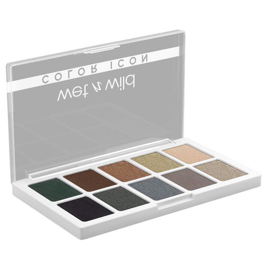 Wet N Wild Color Icon 10-Pan Eyeshadow Makeup Palette, Blue Lights Off, Long Lasting, Shimmer, Metallic, Glittery, Matte, Rich Smooth Pigment, Cruelty Free