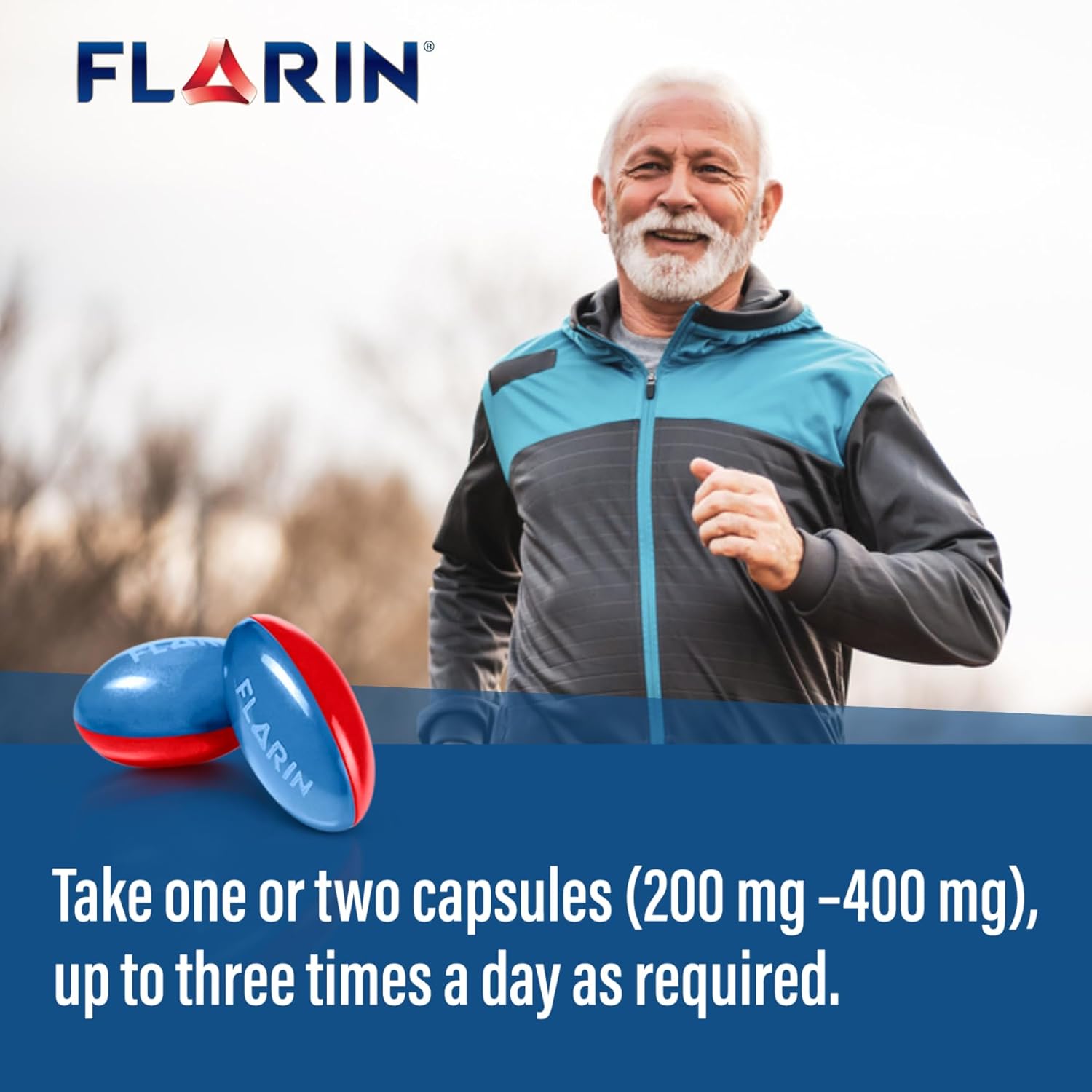 Flarin Joint & Muscular Pain Relief, 200 mg Soft Capsules, Muscle, Rheumatic, Joint and Back Pain Relief, Lipid Ibuprofen, Unique Lipid Formulation, Painkillers, 12 Soft Capsules : Amazon.co.uk: Health & Personal Care