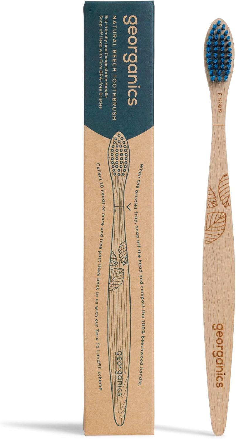 Georganics Firm Bristles Natural Beechwood Toothbrush