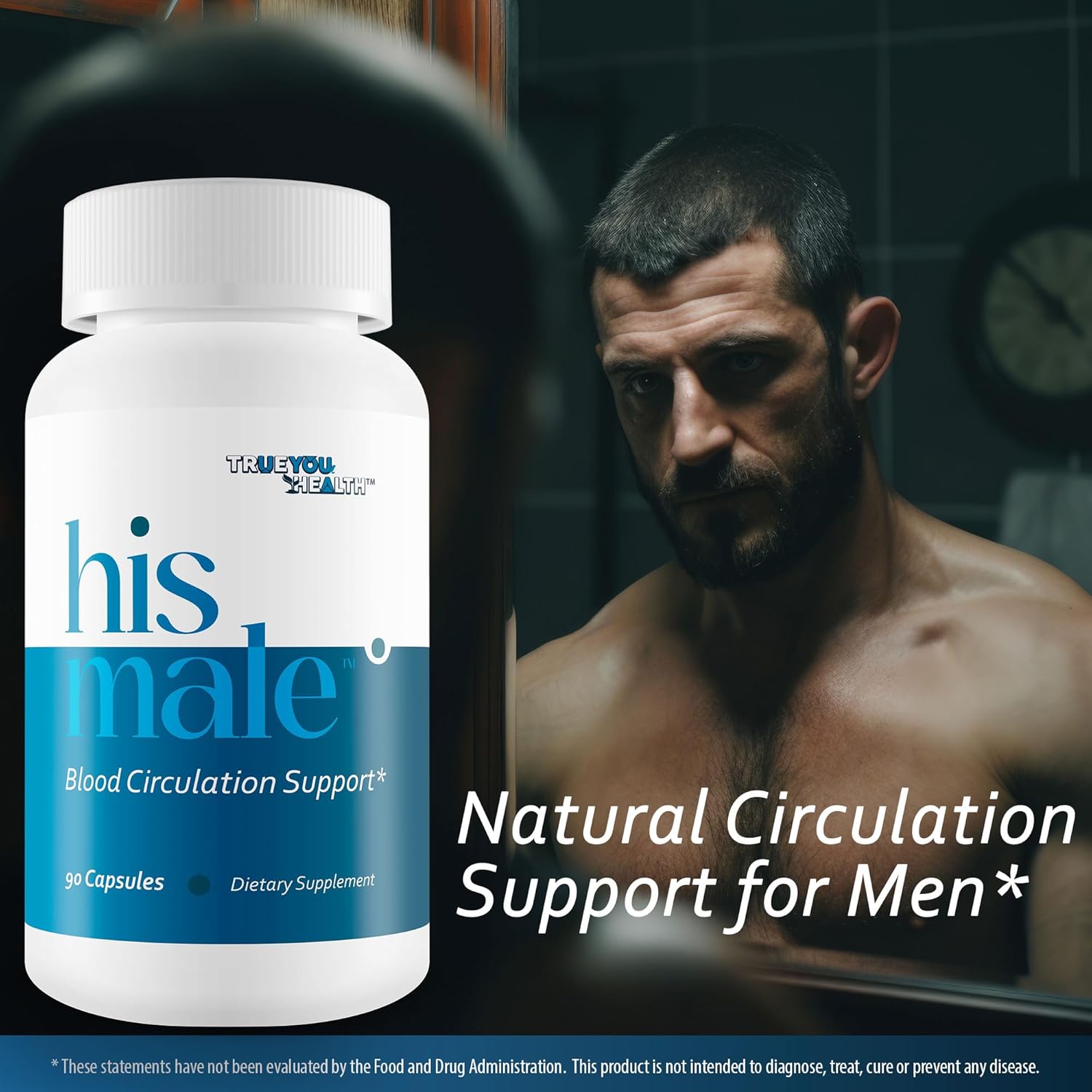 His Male - Our Best Blood Circulation Support Supplement - Advanced Blood Flow Supplement For Men - Increase Blood Flow Blood Circulation Supplements For Poor Circulation - Hims Male Blood Flow : Health & Household