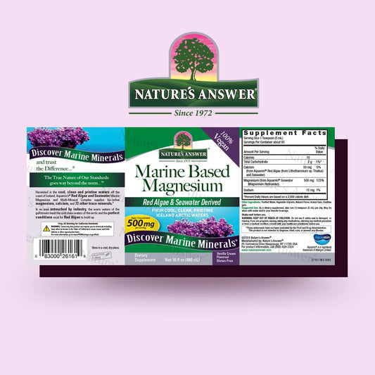 Nature'S Answer Marine-Based Liquid Magnesium 16-Ounces | Multi-Mineral Complex | Supplies 72 Trace Minerals | No Artificial Flavors Or Preservatives | Single Count