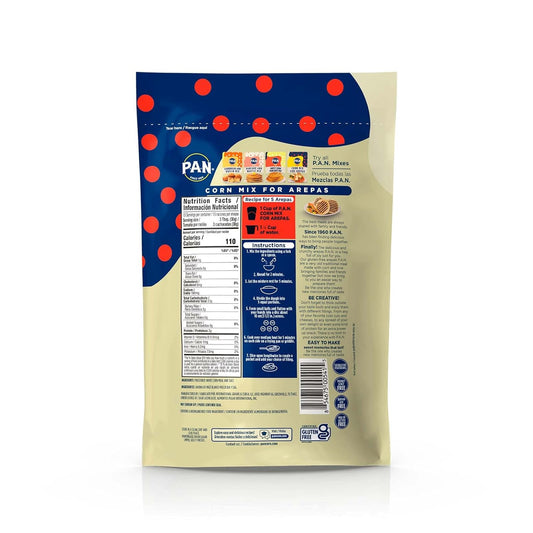P.A.N Corn Mix for Arepas – Gluten Free Easy to Prepare Flour 1 lb. (6 Pack)