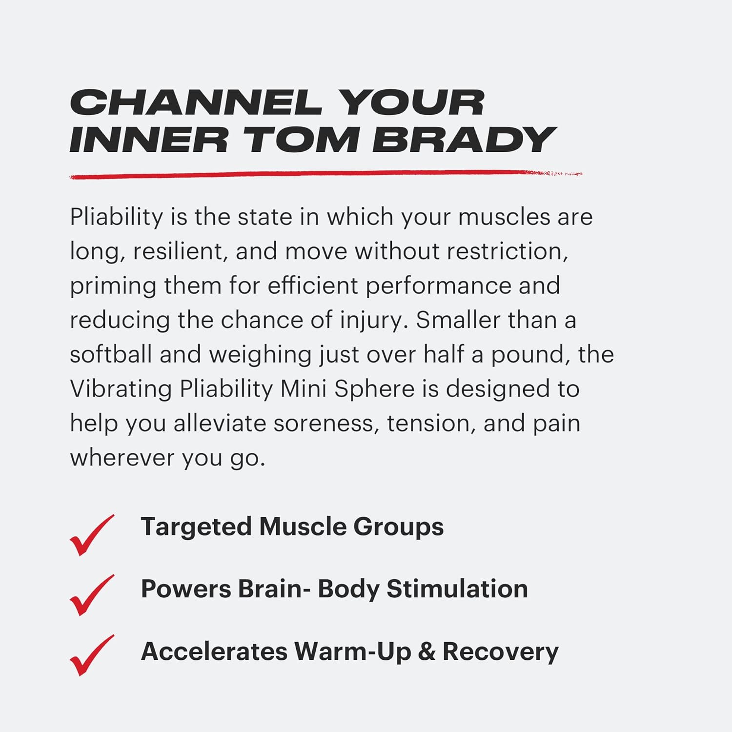 TB12 Vibrating Mini Massage Ball by Tom Brady - Relieve Muscle Pain and Soreness, Improves Pliability, Includes Mesh Bag, Relieve Pain in Back, Shoulders, and Glutes, Portable Massager with 4 Speeds : Health & Household