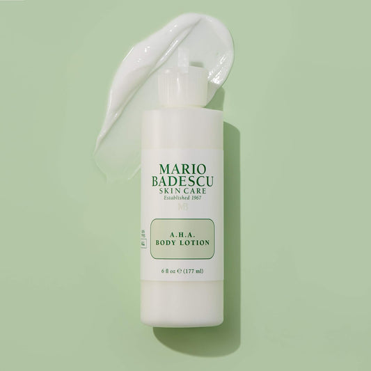 Mario Badescu Aha Body Lotion With Glycolic Acid - Moisturizing & Gentle Exfoliating Body Lotion For Softer, Youthful-Looking Skin - Lightweight, Non-Greasy Formula, 6 Fl Oz