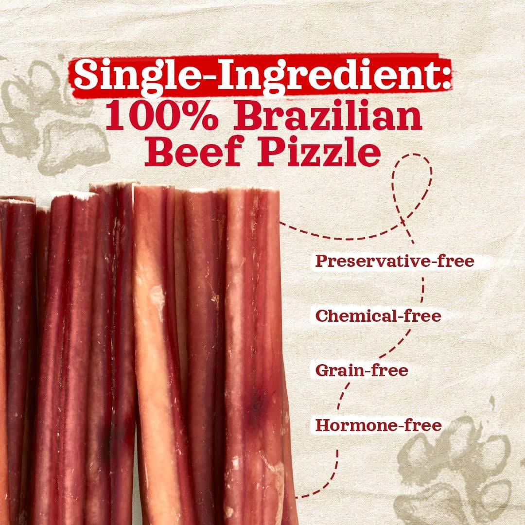 Natural Farm Odor-Free Select Bully Sticks, (6-Inch, 1-Pound), Hand Selected for Consistent Thickness, 100% Beef Pizzle Dog Chews, Fully Digestible, High Protein, Best Dental Treats : Pet Supplies