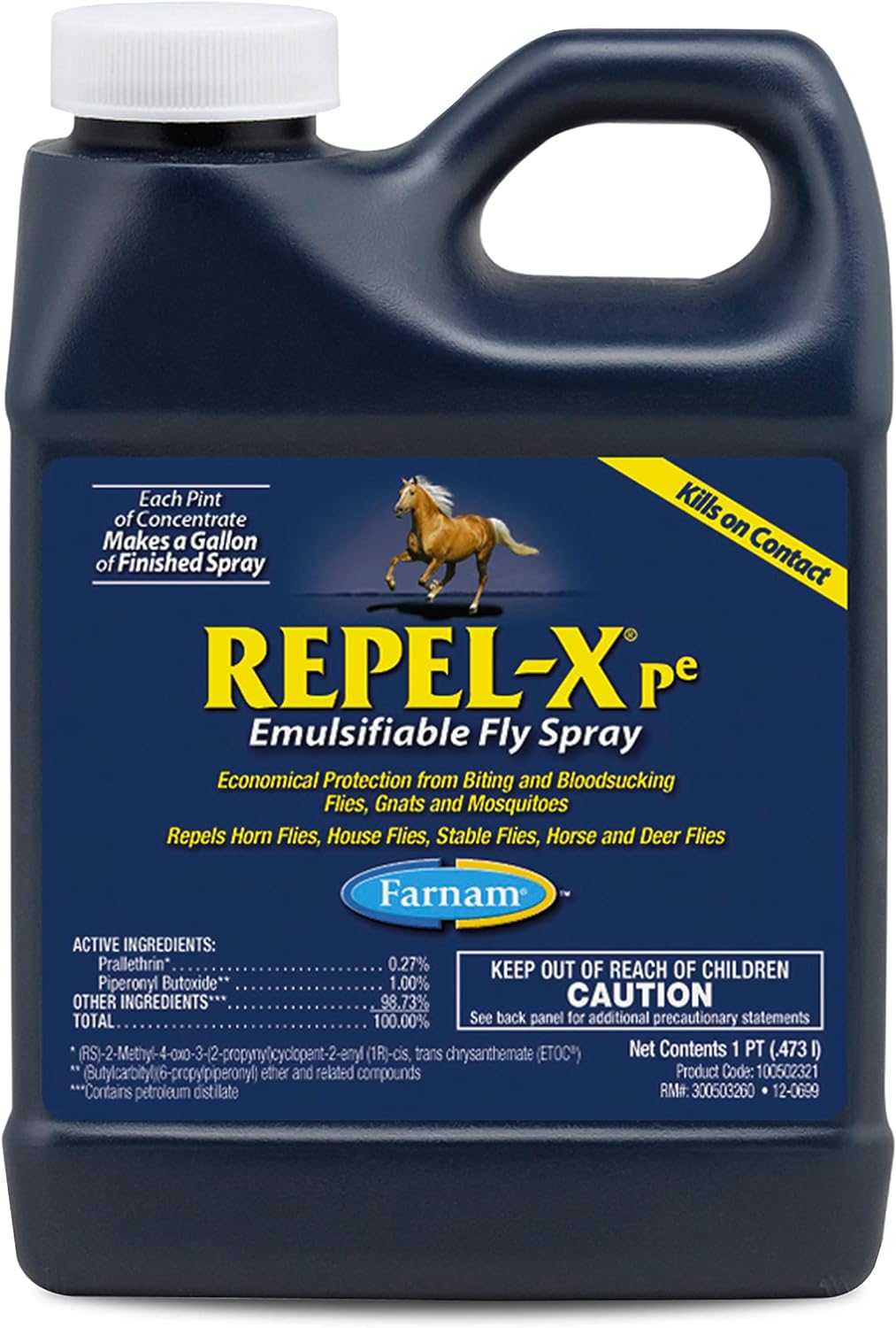 Farnam Repel-X Pe Concentrated Fly Spray For Horses, Just Add Water 16 Ounces