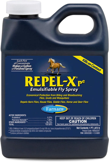 Farnam Repel-X Pe Concentrated Fly Spray For Horses, Just Add Water 16 Ounces