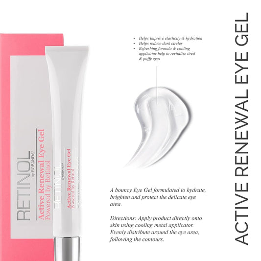 Retinol Active Renewal Eye Gel¦ Under Eye Treatment For Dark Circles And Puffiness ¦ For All Skin Types