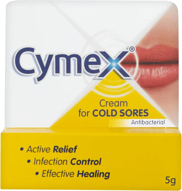 Cymex Cold Sore & Lip Cream - Triple Action Formula, 5Gm | Fast Relief, Infection Control, Effective Healing For Painful Cold Sores & Dry Cracked Lips