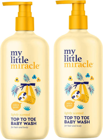 My Little Miracle Top To Toe Baby Hair And Body Wash, Tear-Free Gentle Formula For All Skin & Hair Types, 500Ml 2-Pack