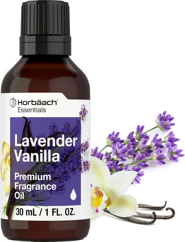 Horbäach Lavender Vanilla Fragrance Oil | 1 fl oz (30ml) | Premium Grade | for Diffusers, Candle and Soap Making, DIY Projects & More