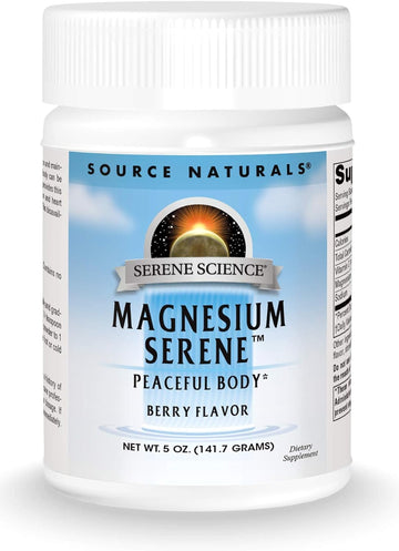 Source Naturals Serene Science Magnesium Serene, Peaceful Body - Berry Flavored - 5 Ounces