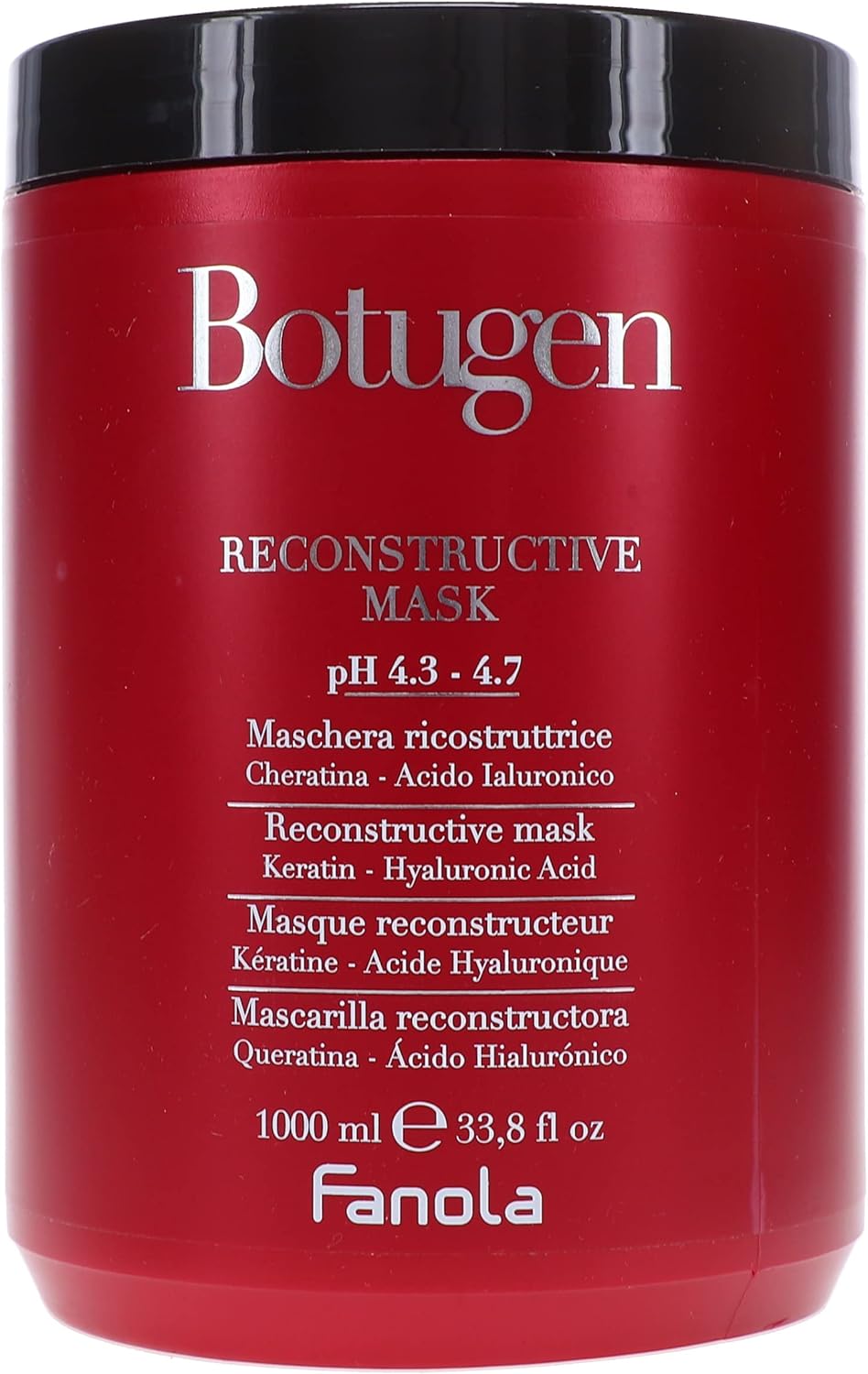 Fanola Restructuring Mask, Hair Mask Treatment Filled With Hyaluronic Acid And Keratin To Restore Body, Volume And Shine, 300