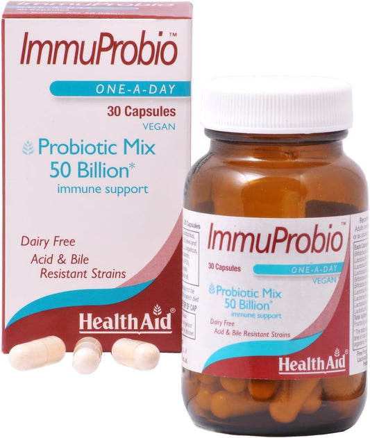 HealthAid ImmuProbio (50 Billion) - 30 Vegicaps : Amazon.co.uk: Health & Personal Care