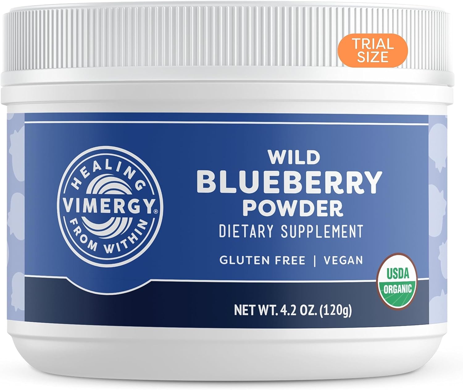 Vimergy USDA Organic Wild Blueberry Supplement Powder, Trial Size - 30