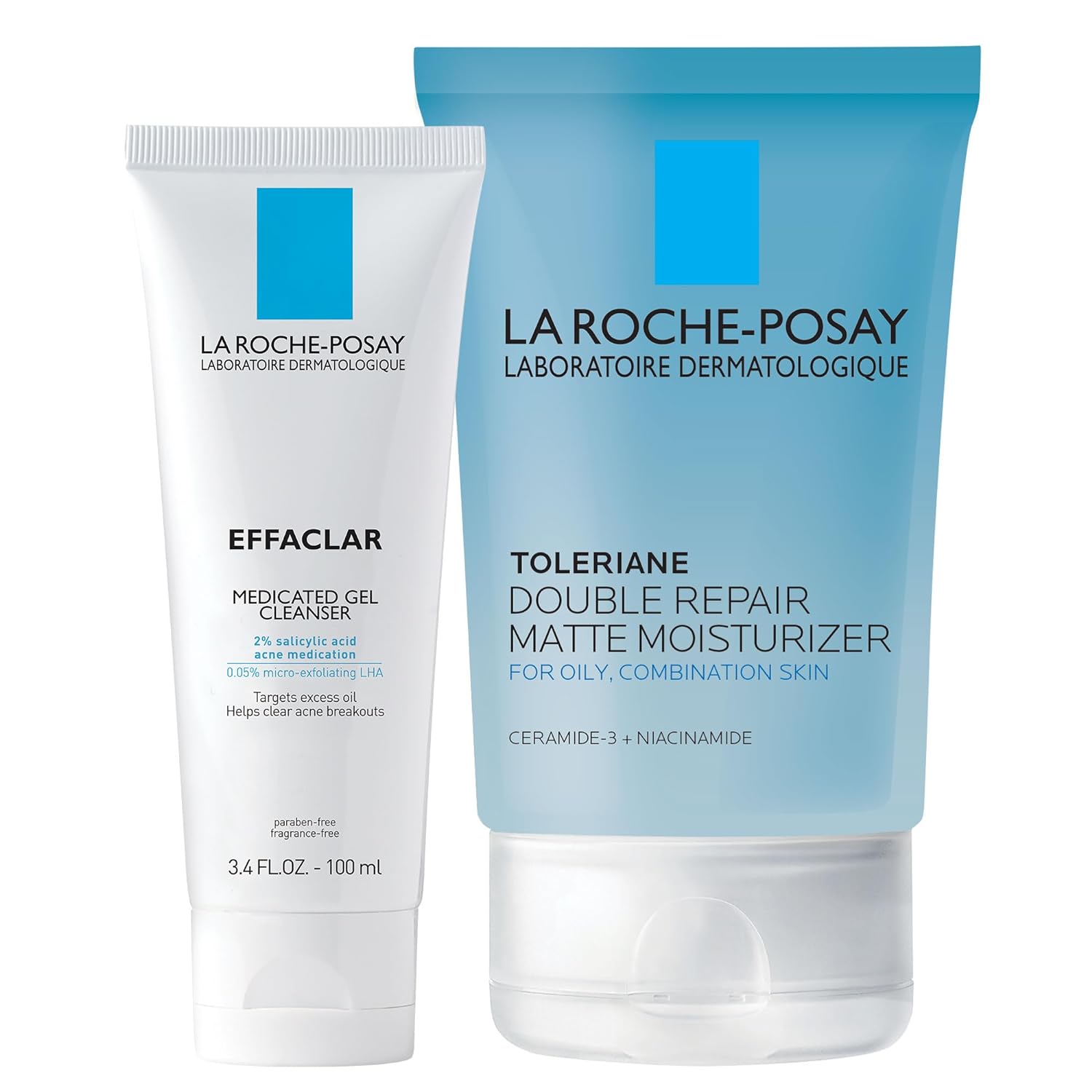 La Roche-Posay Toleriane Double Repair Matte Daily Face Moisturizer, For Oily Skin With Ceramide And Niacinamide For All Skin Tones, Oil Free, Non-Comedogenic