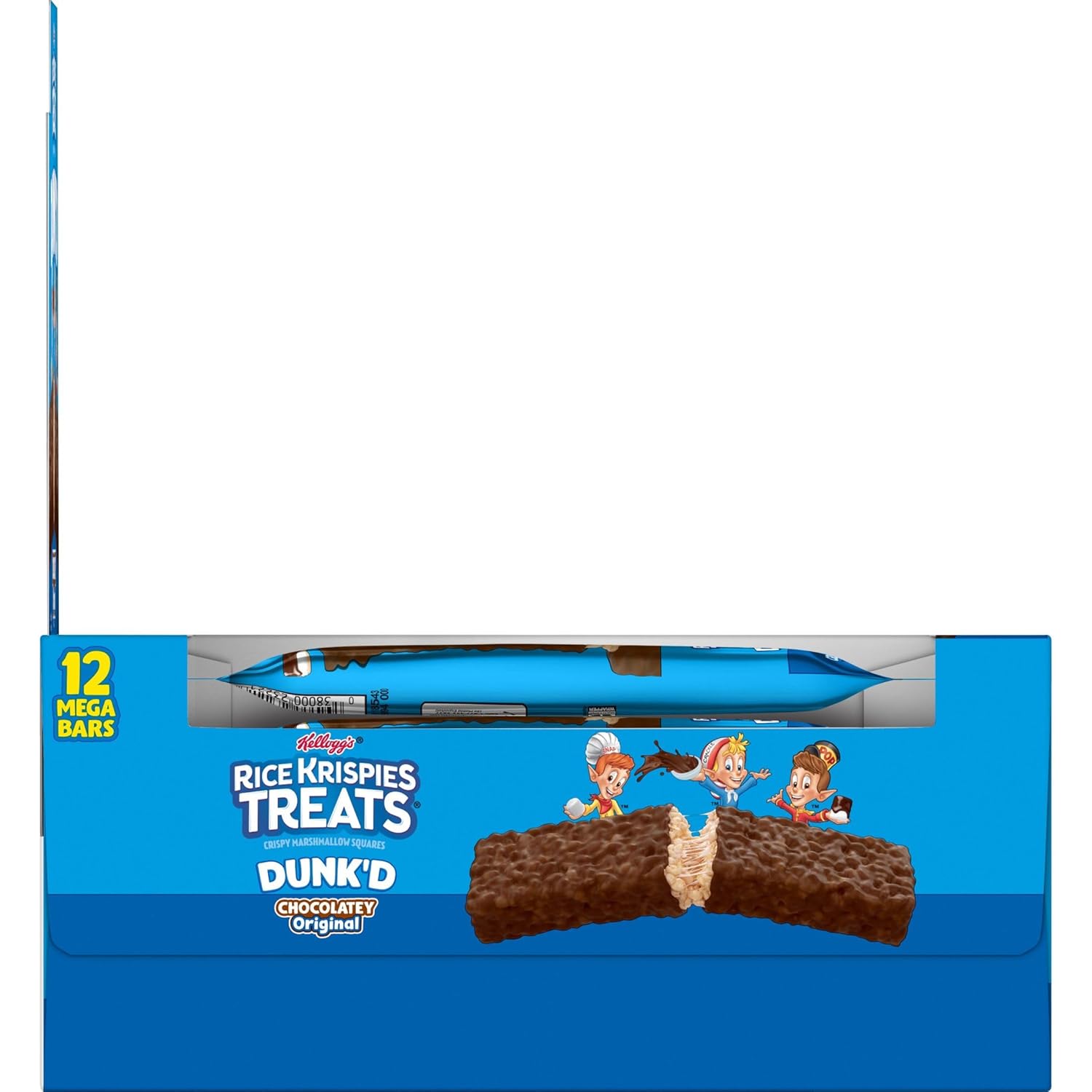 Rice Krispies Treats Dunk'D Marshmallow Snack Bars, Kids Snacks, School Lunch, Chocolatey, 37.2Oz Box (12 Bars)