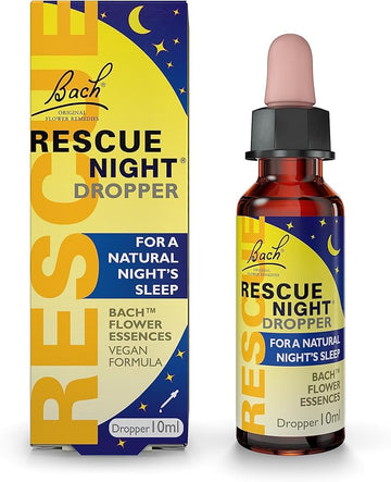 Rescue Night Dropper (10ml), For A Natural Night's Sleep, Natural Flower Essences, Helps Switch Off From Repetitive Thoughts, Disconnect from Distractions, Night Support, Aid a Restful Night