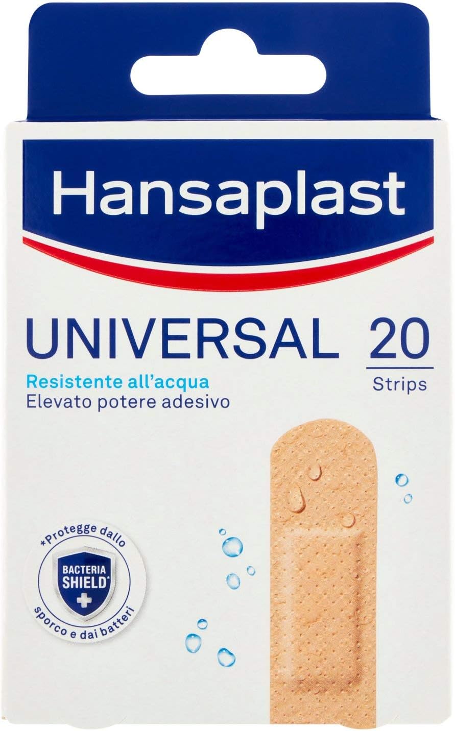 Hansaplast Universal Waterproof Plasters, High Adhesive, 2 Packs Of 20