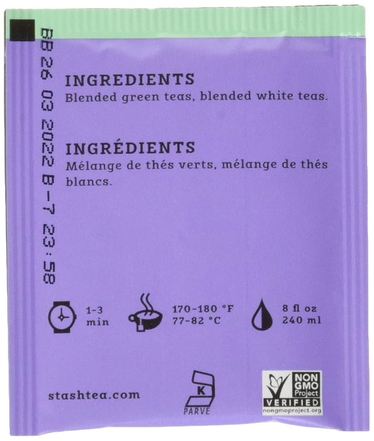 Stash Tea Fusion Green & White Tea, Box Of 100 Tea Bags