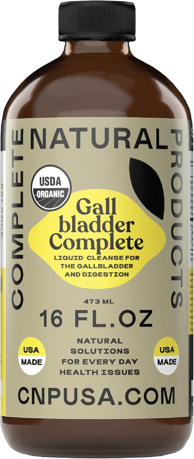 Complete Natural Products Gallbladder Complete - 16Oz Glass Bottle, Gallbladder Cleanse Supplement