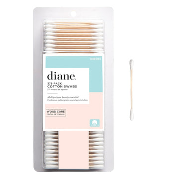 Diane Cotton Swabs, Sturdy Wood Base, 375 ct. 1-Pack - Super Soft for Sensitive Skin, Gentle on Face, Makeup and Beauty Applicator, Nail Polish Removal, 3 inches long for Beauty, Personal Care,Crafts