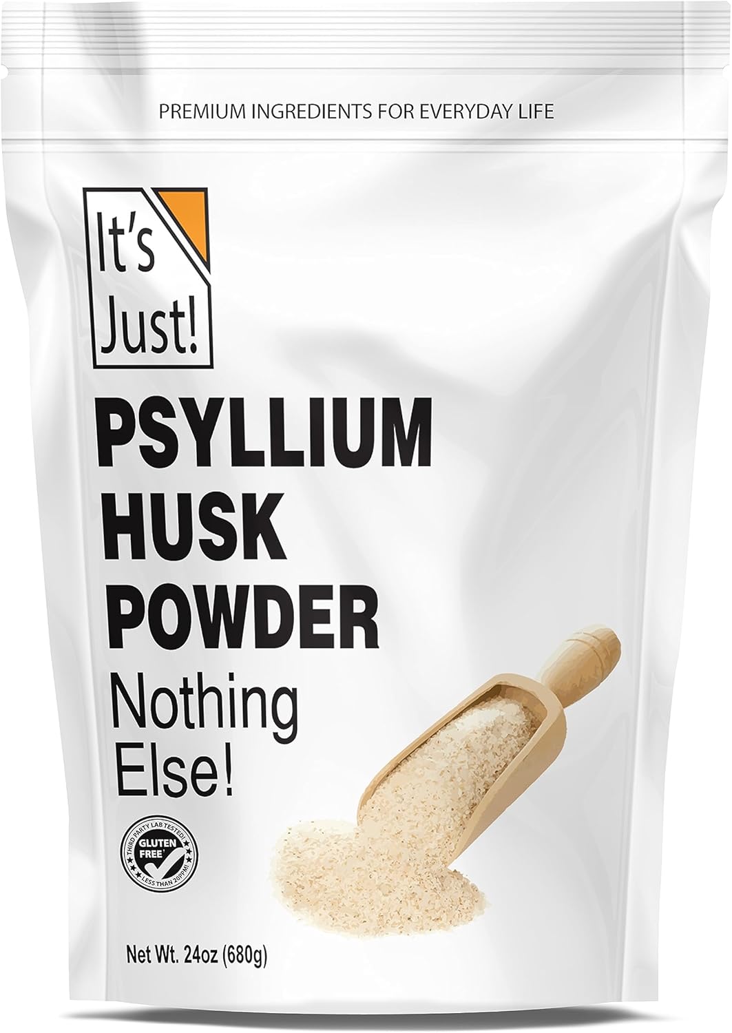 It'S Just! - Psyllium Husk Powder, Easy Mixing Dietary Fiber, Cleanse Your Digestive System, Finely Ground Powder, Ideal For Keto Baking, Non-Gmo (Unflavored, 24Oz (Pack Of 1))