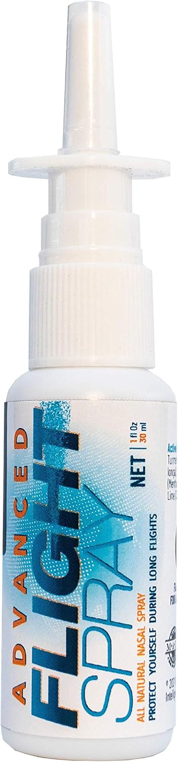 Flight Spray Advanced, Nasal Nose Spray Cleaner For Hydration - Air Humidifier + Saline Alternative, 1 Ounce Bottle