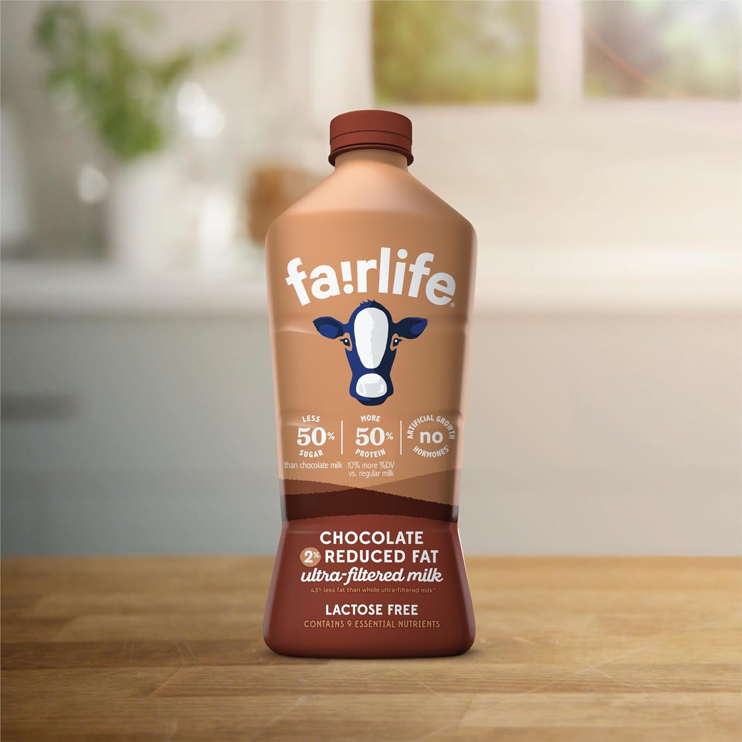 Fairlife 2% Reduced Fat Ultra Filtered Milk, Lactose Free, Chocolate, 52 Fl Oz