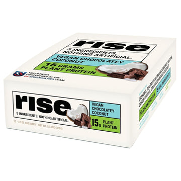 Rise Pea Protein Bar - Chocolately Coconut | Breakfast Bar & Protein Snack 15G Protein Just 5 Whole Food Ingredients Non-Gmo Gluten-Free Soy Free