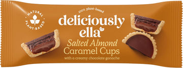 Deliciously Ella - Salted Almond Caramel Cups, Vegan Friendly & Gluten Free (2 Cups Per Pack, 12 Packs)