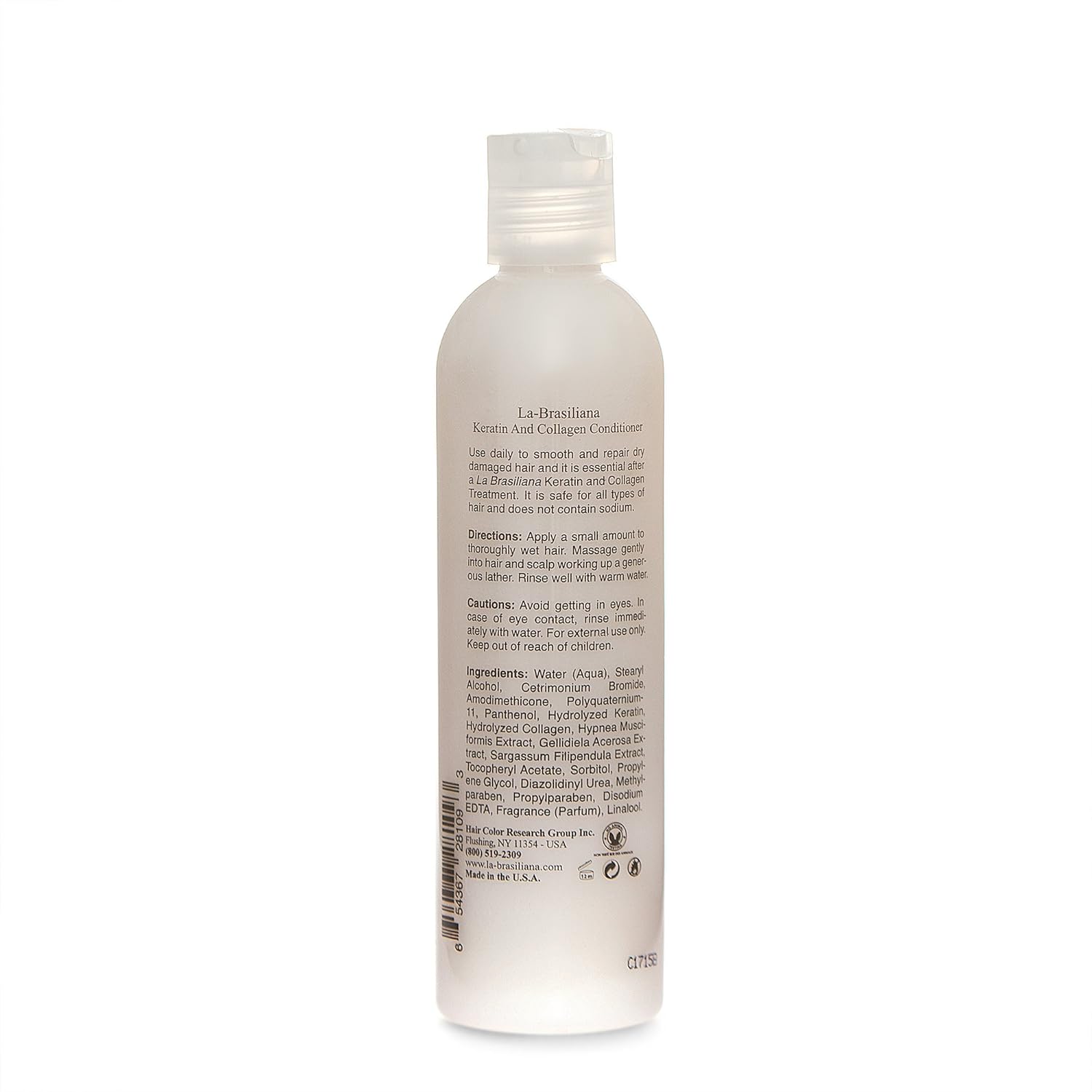 La-Brasiliana Due Keratin And Collagen Conditioner, 8.45 Fl.Oz. : Standard Hair Conditioners : Beauty & Personal Care