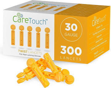 Care Touch Lancets For Diabetes Testing - 30 Gauge Diabetic Lancets For Blood Testing And Glucose Testing - Fits Most Lancing Devices - Sterile, Single Use 30G Blood Sugar Lancets - 300 Count