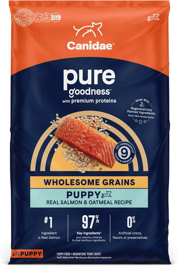 Canidae Pure Puppy Real Salmon & Oatmeal Recipe Dry Dog 22 Lb