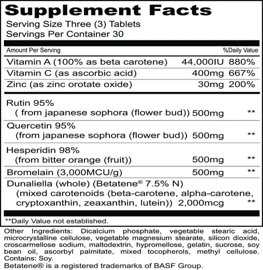 Priority One Vitamins Mega Flavonoid 2000 90 Tablets - Clinically Dosed Bioflavonoid Combination