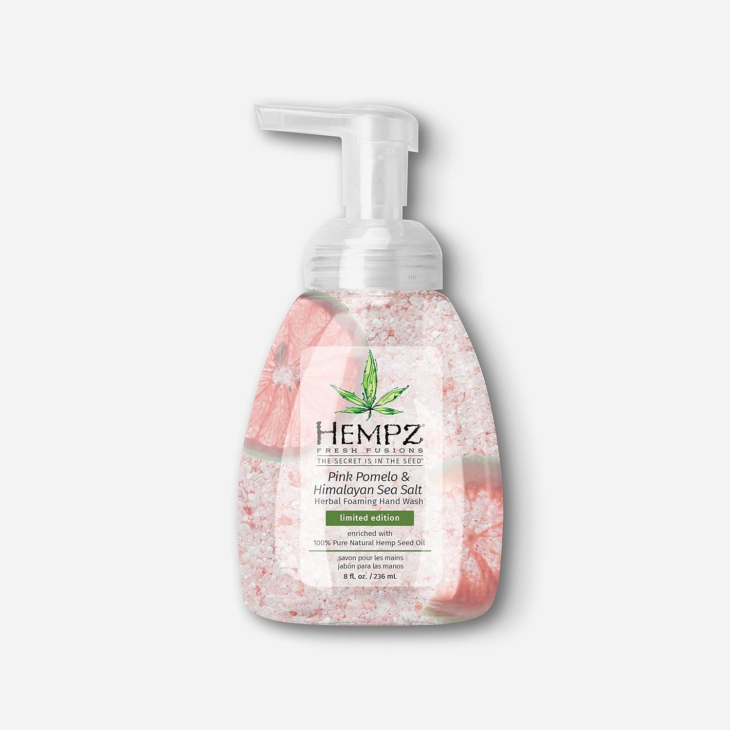 Hempz, Limited Edition Pink Pomelo & Himalayan Sea Salt Foaming Hand Wash, 8 Oz