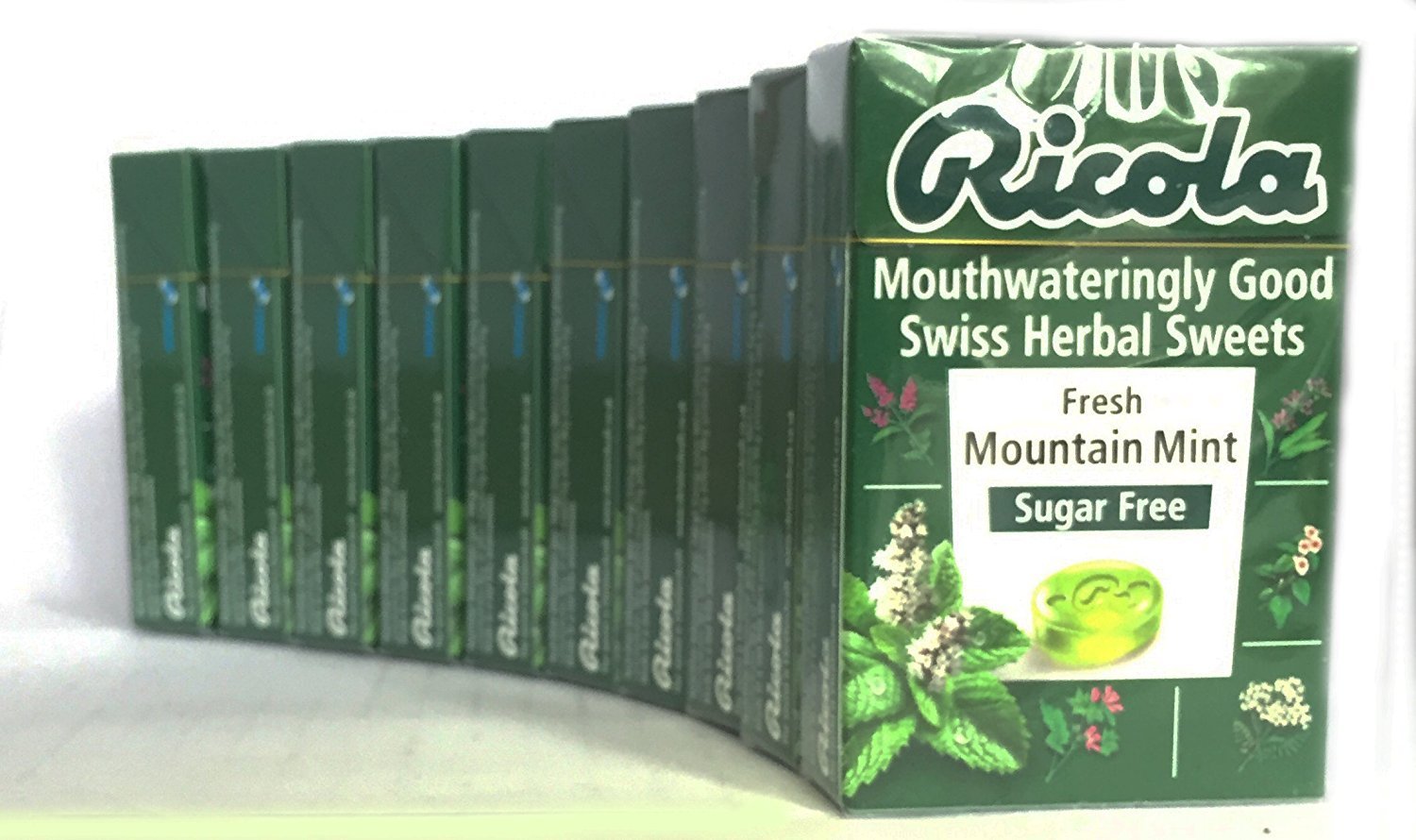 Ricola Fresh Mountain Mint Box - Sugar Free Sweets 45g (Pack of 20)