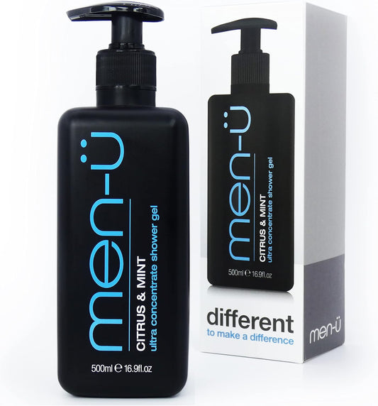 Men-Ü Citrus & Mint Shower Gel 100Ml Refill - Ultra Concentrate Mens Body Wash! Travel Shower Gel Men, Long Lasting, Vegan, Fresh Fragrance! 100Ml Shower Gel Refill