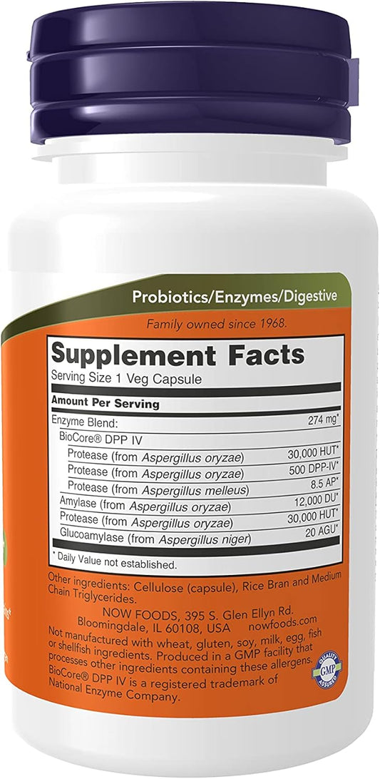 NOW Supplements, Gluten Digest with BioCore®DPP IV, Gastrointestinal Support*, 60 Veg Capsules