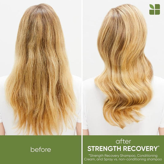 Biolage Strength Recovery Conditioning Cream | Hair Repairing Deep Conditioner | Moisturizes, Adds Softness & Strengthens | For Damaged & Sensitized Hair | Vegan & Cruelty-Free