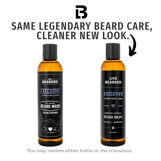 Live Bearded Beard Wash, 8 Fl Oz - Water-Based Face Cleanser With All-Natural Ingredients For A Gentle, Deep Clean - Made In The Usa | Tombstone Scent - Sweet Tobacco, Cedar